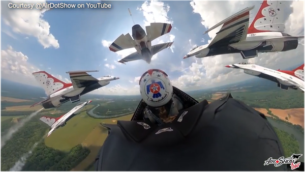 US Air Force Thunderbirds flying high in the sky over Metro Atlanta this weekend