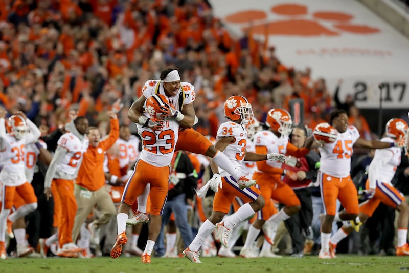 2017 CFP National Championship Clemson Tigers Alabama Crimson Tide