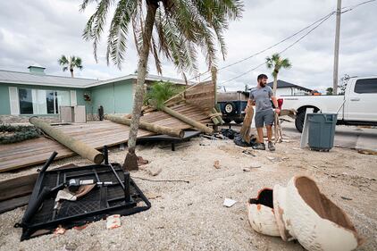 Damage left behind after Hurricane Milton