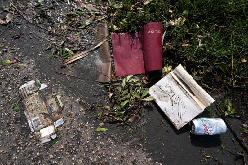 Damage left behind after Hurricane Milton