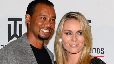 LAS VEGAS, NV - MAY 17: Golfer Tiger Woods (L) and ex-girlfriend Lindsey Vonn attended Tiger Jam 2014 at the Mandalay Bay Events Center on May 17, 2014 in Las Vegas, Nevada. (Photo by Ethan Miller/Getty Images)